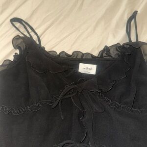 Aritzia Wilfred Black Amore Tank (M)
